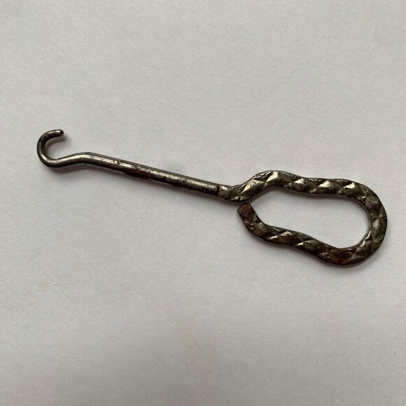 Vintage Shoe Button Hook Silver Metal - Picture 4 of 5